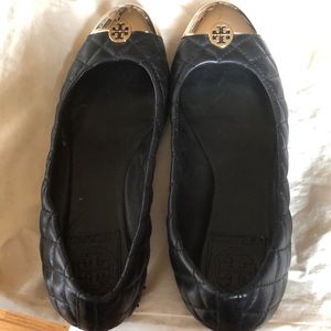 Black Tory Burch flats 6.5